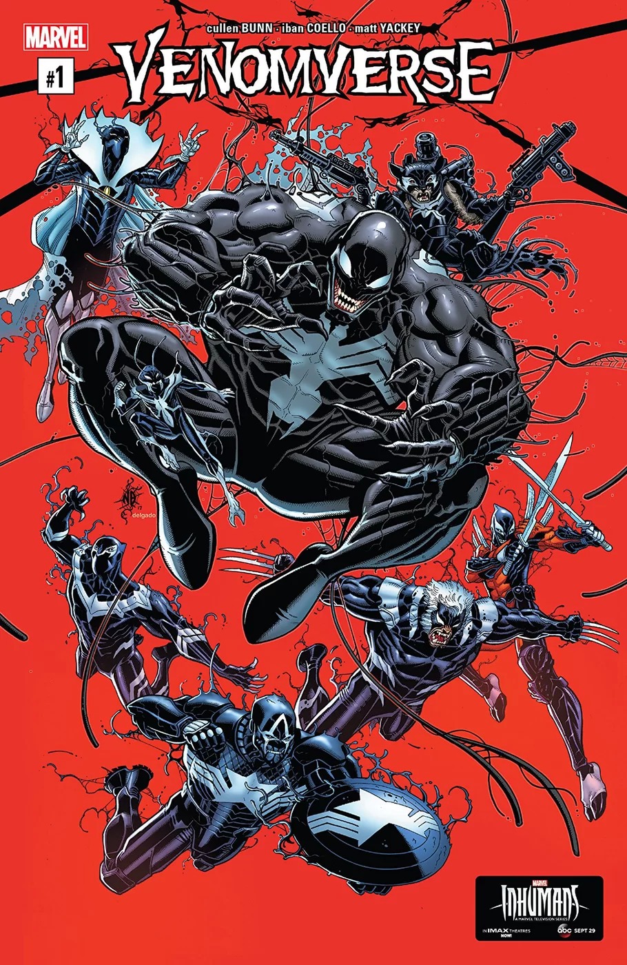 Venomverse #1, copertina di Nick Bradshaw