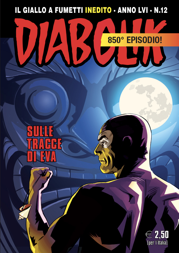 Diabolik 850: Sulle tracce di Eva, copertina di Matteo Buffagni