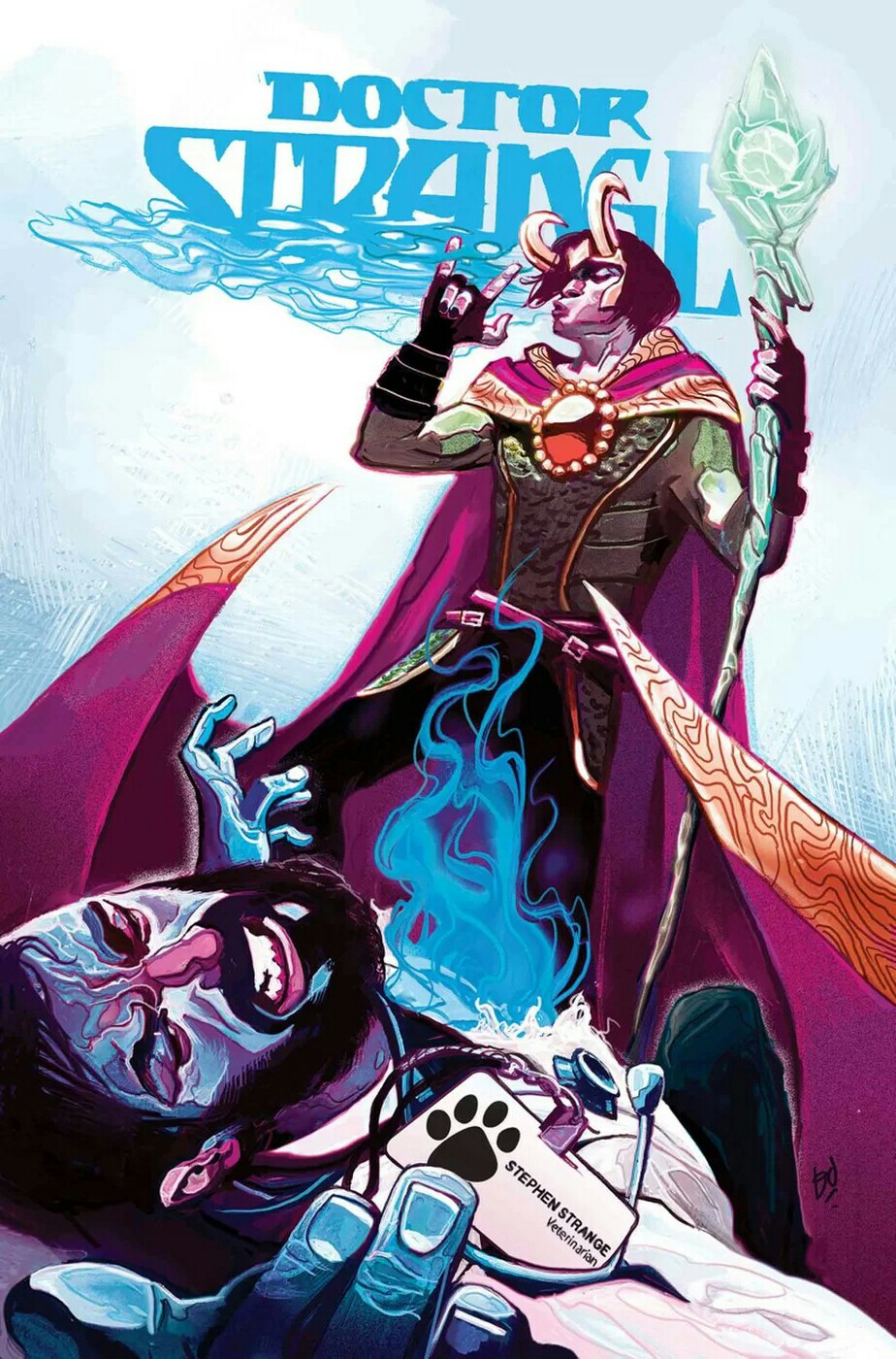 Doctor Strange #382, copertina di Mike Del Mundo