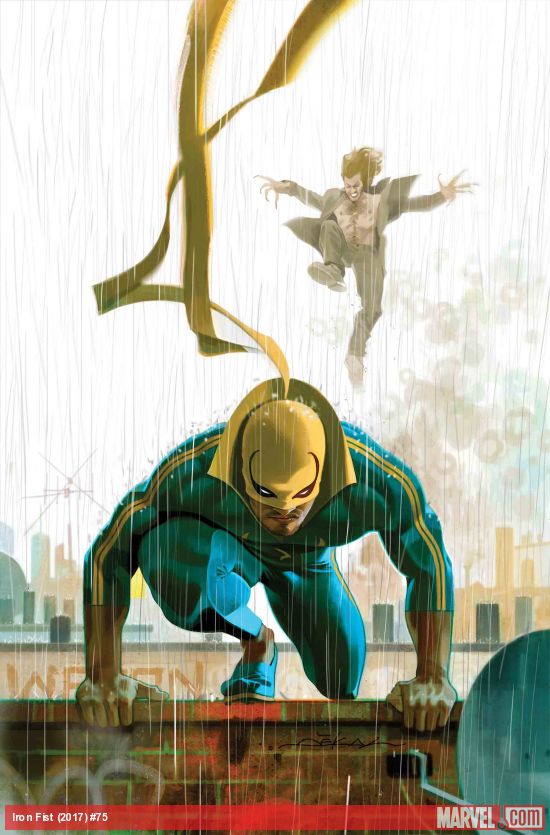 Iron Fist #75, copertina di Rhazzah