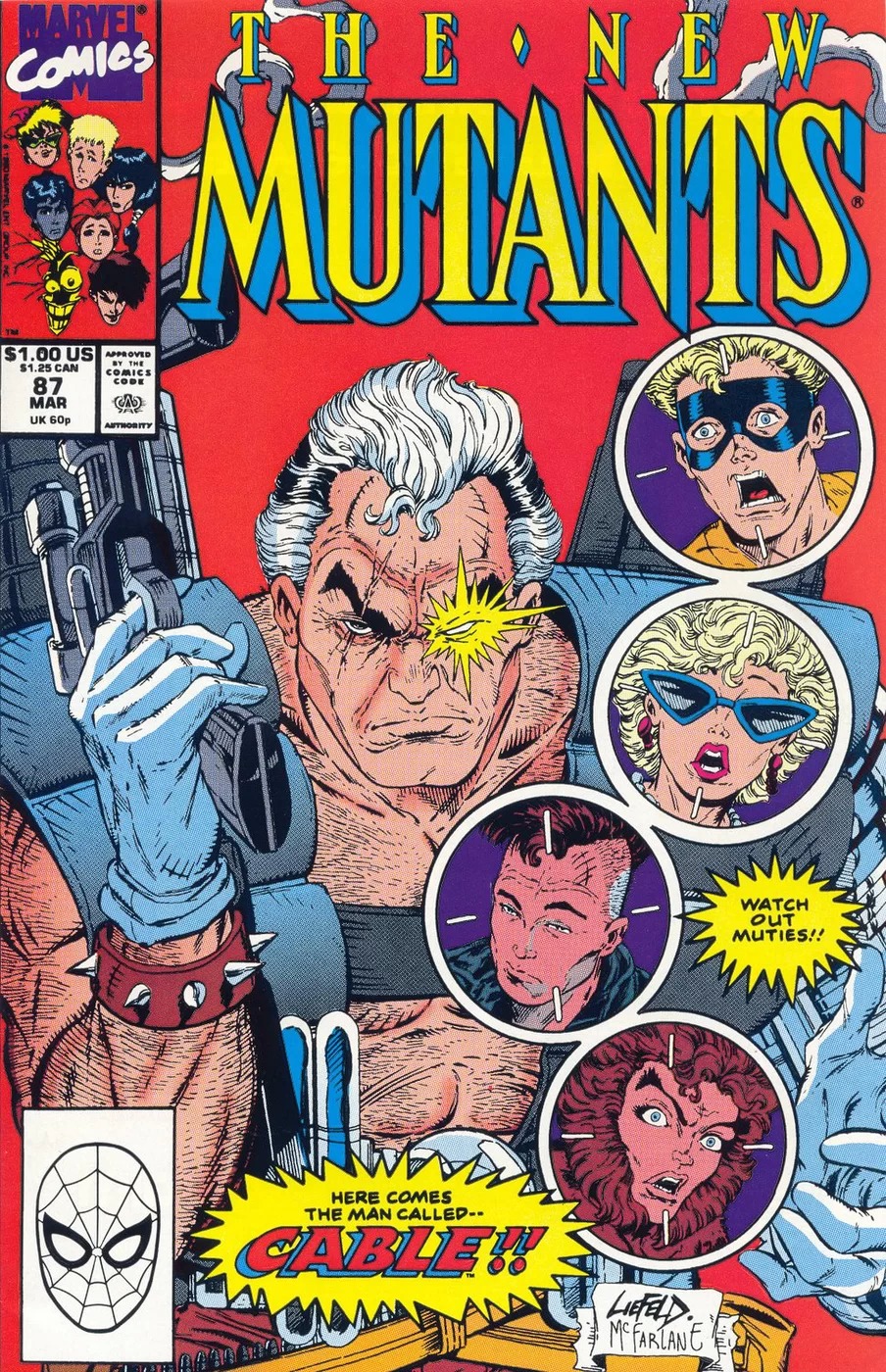 New Mutants #87, copertina di Rob Liefeld e Todd McFarlane