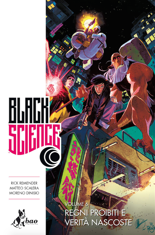 Black Science vol. 6: Regni proibiti e verità nascoste, copertina di Matteo Scalera