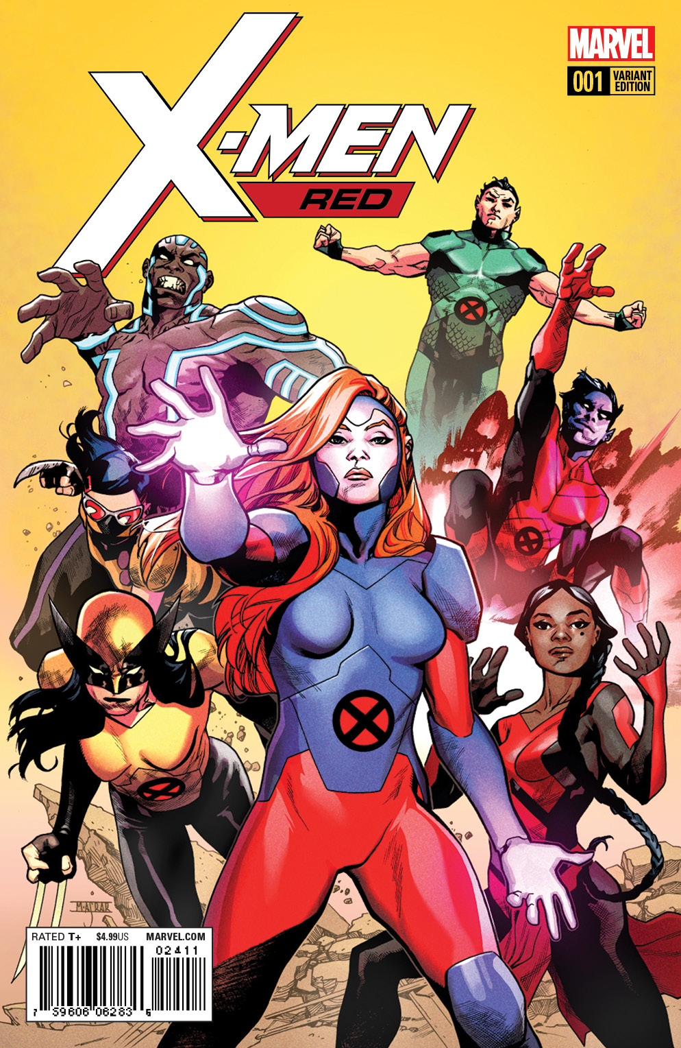 X-Men: Red #1, copertina variant di Mahmud Asrar