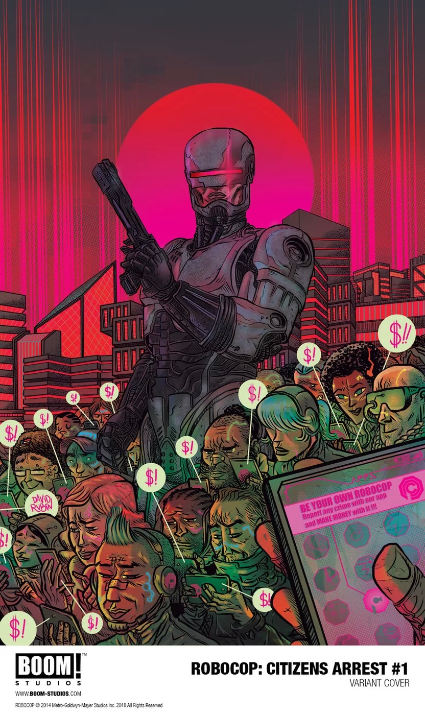 RoboCop: Citizens Arrest #1, copertina variant di David Rubin