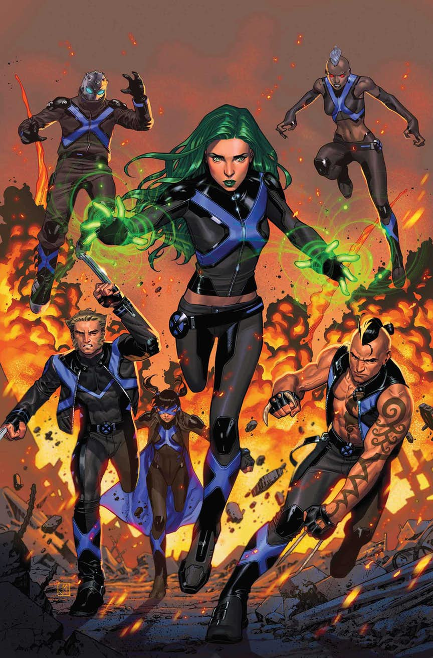 X-Men: Blue 25 copertina di Jorge Molina