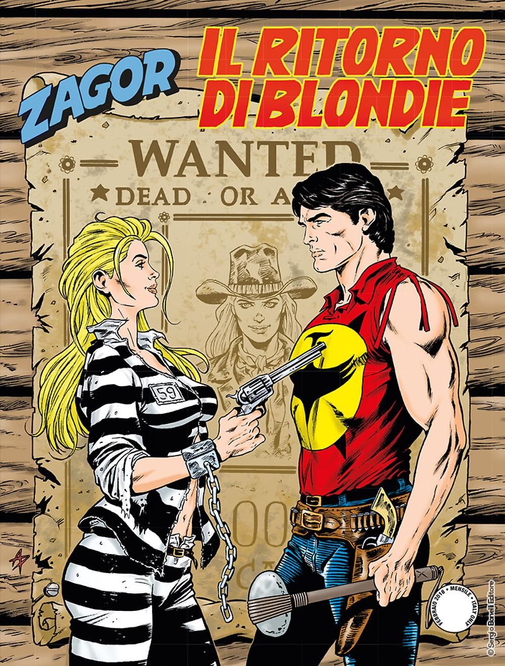 Zagor 631: Il ritorno di Blondie, copertina di Alessandro Piccinelli