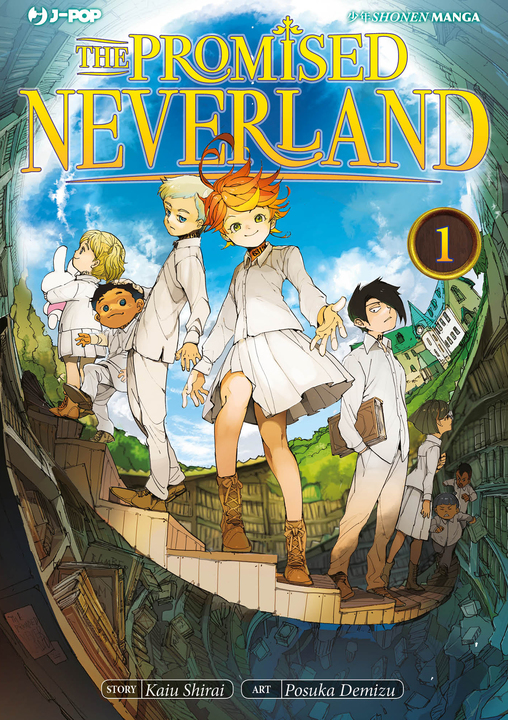 The Promised Neverland 1, copertina di Posuka Demizu