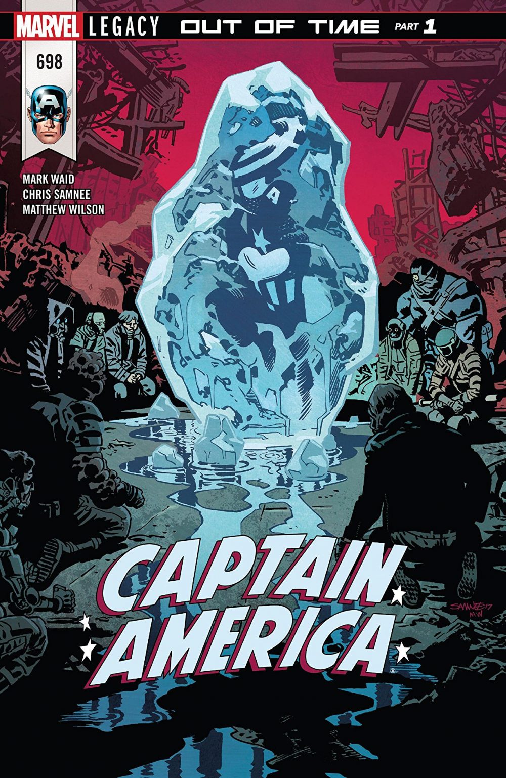 Captain America #698, copertina di Chris Samnee