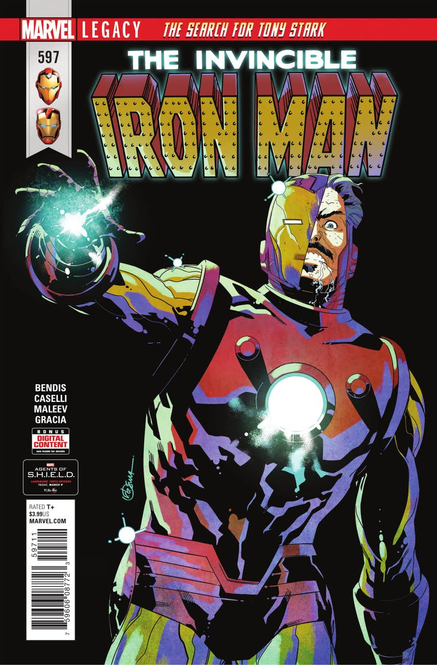 Invincible Iron Man #597, copertina di R.B. Silva