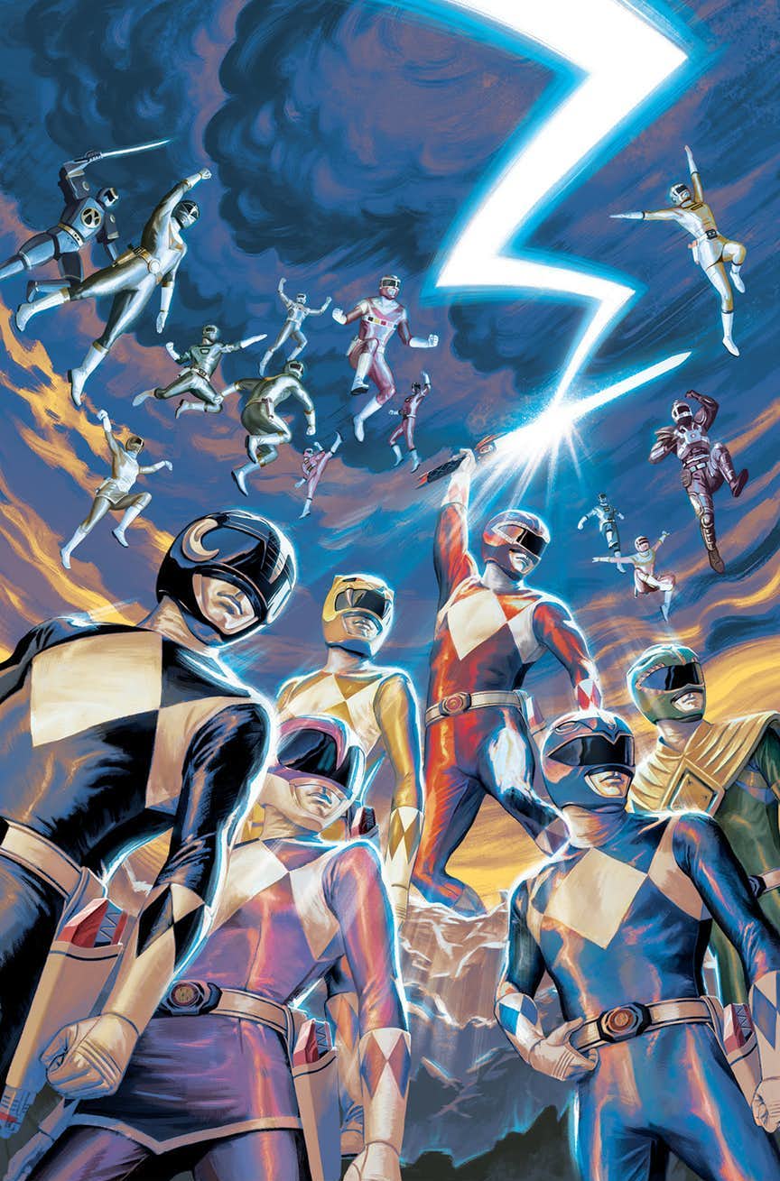 Mighty Morphin Power Rangers Anniversary Special #1, copertina di Steve Morris