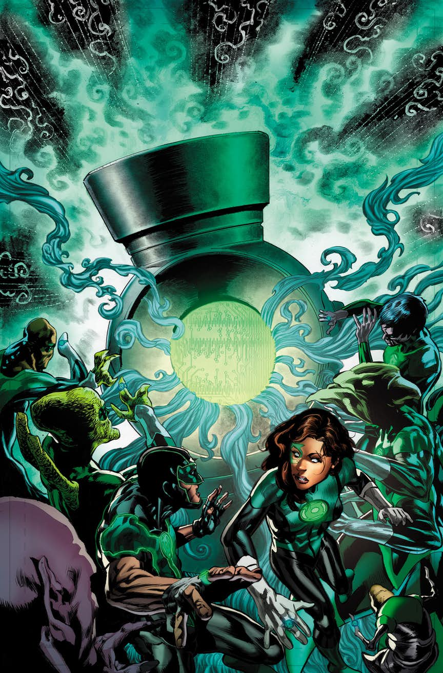 Green Lanterns #50, copertina di Mike Perkins