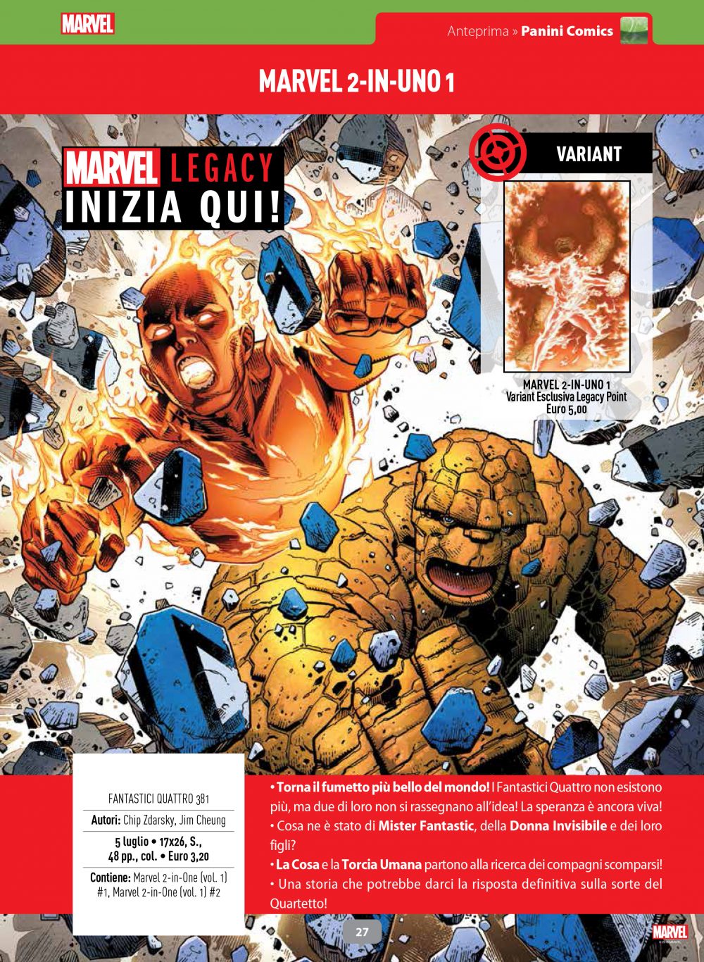 Marvel 2-in-Uno su Anteprima