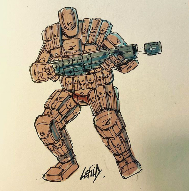 Pouch, sketch di Rob Liefeld