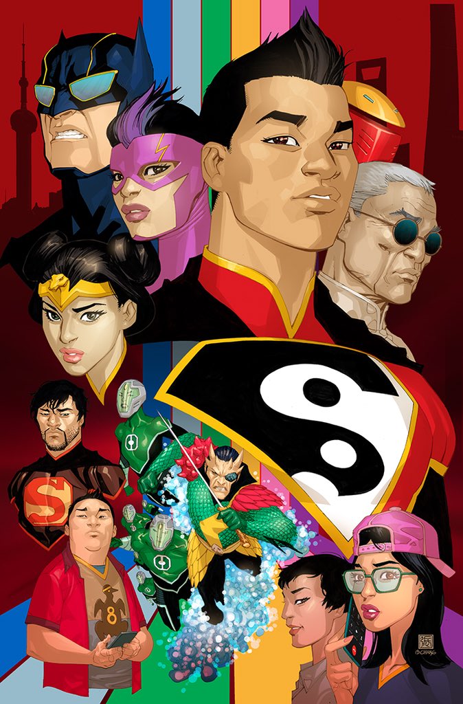 New Super-Man and the Justice League of China #24, variant cover di Bernard Chang