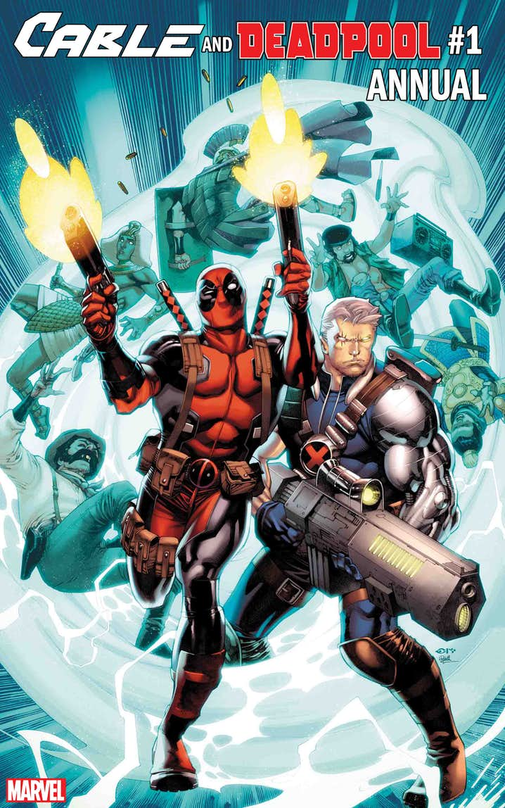 Cable and Deadpool Annual #1, copertina di Chris Stevens