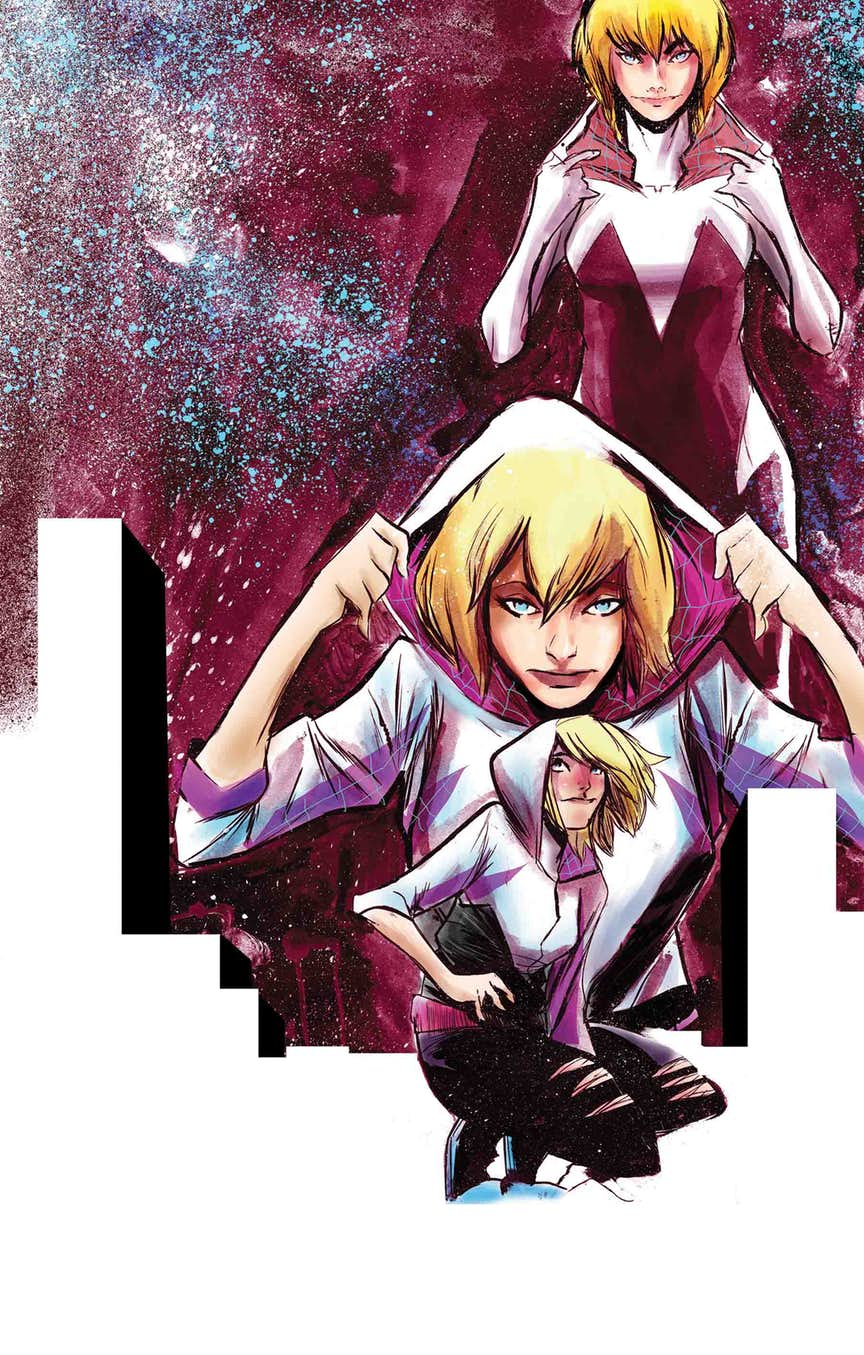 Spider-Gwen #34, copertina di Robbi Rodriguez