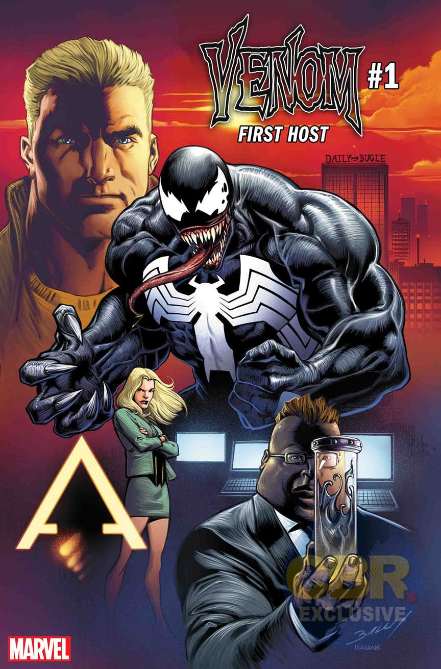 Venom First Host #1, copertina di Mark Bagley