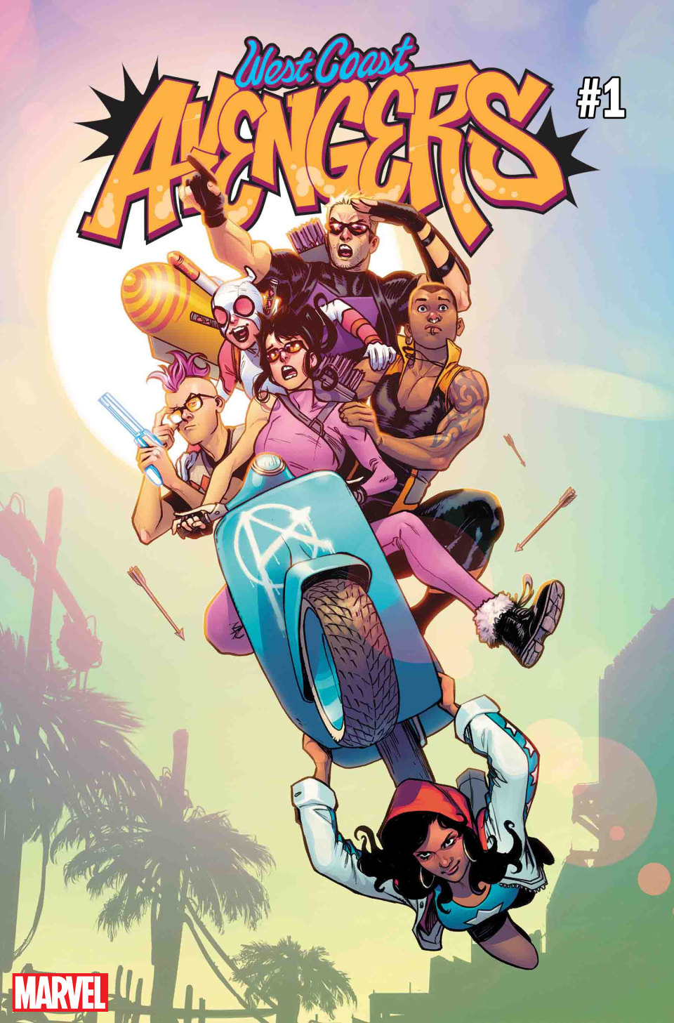 West Coast Avengers #1, copertina di Stefano Caselli