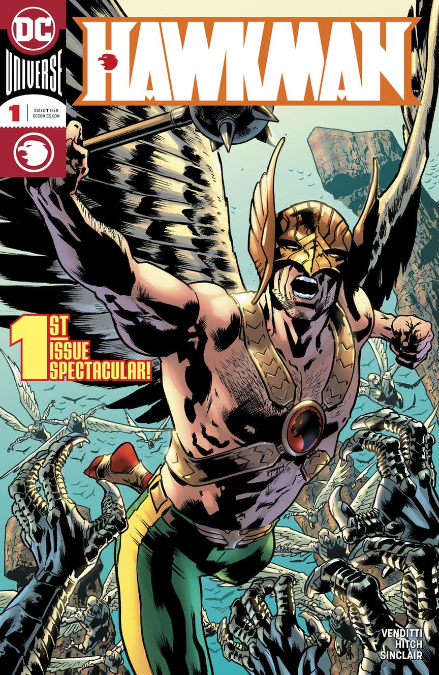 Hawkman #1, copertina di Bryan Hitch