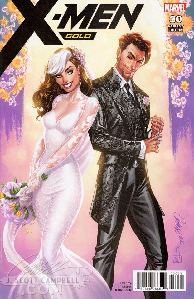 X-Men: Gold #30, variant cover di J. Scott Campbell