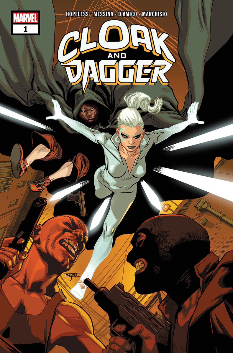 Cloak & Dagger #1, copertina di Mahmud Asrar