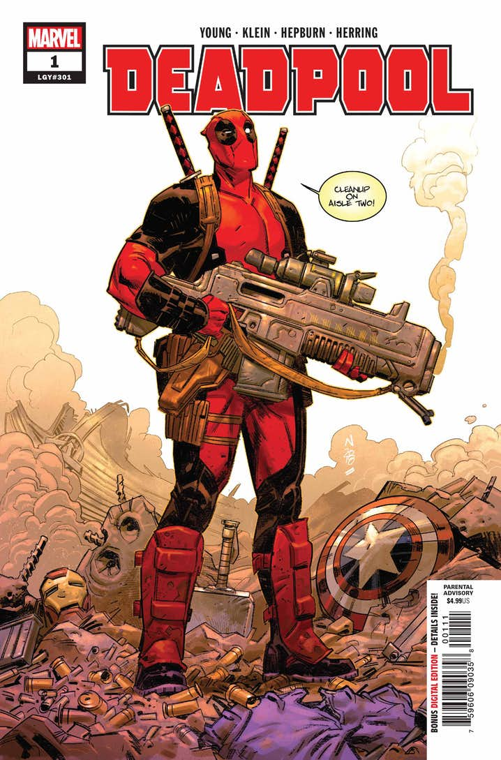 Deadpool #1, copertina di Nic Klein