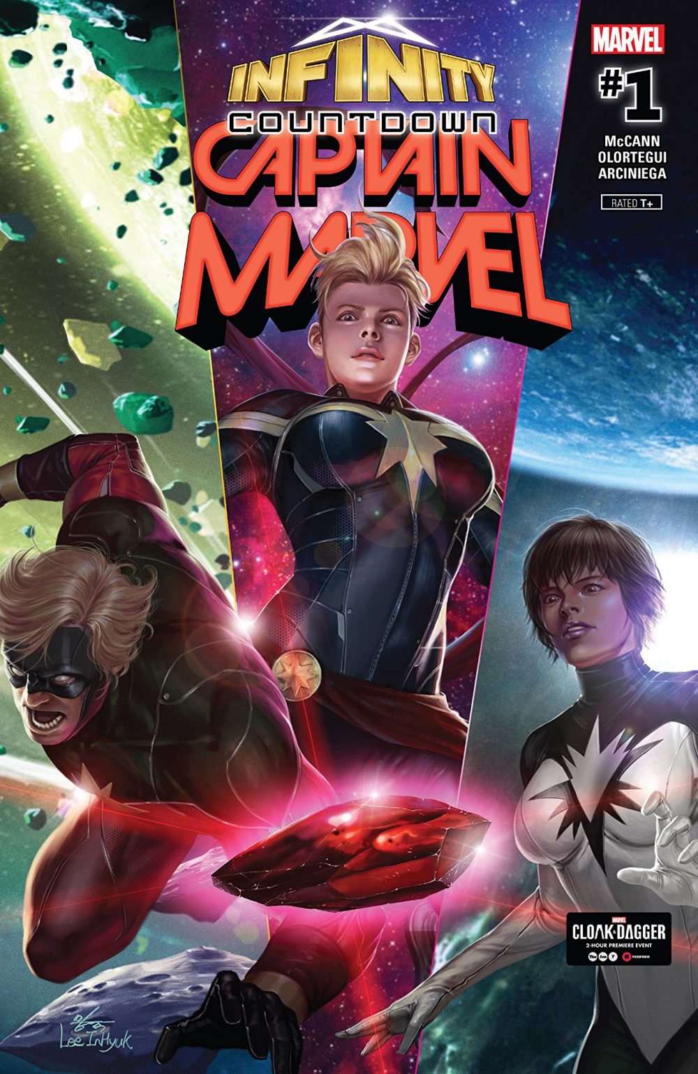 Infinity Countdown: Captain Marvel #1, copertina di In-Hyuk Lee