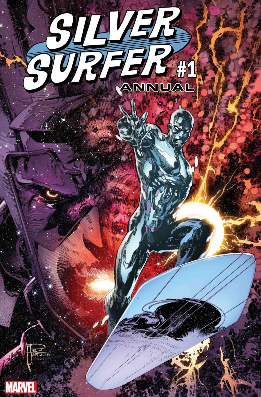 Silver Surfer Annual #1, copertina di Philip Tan