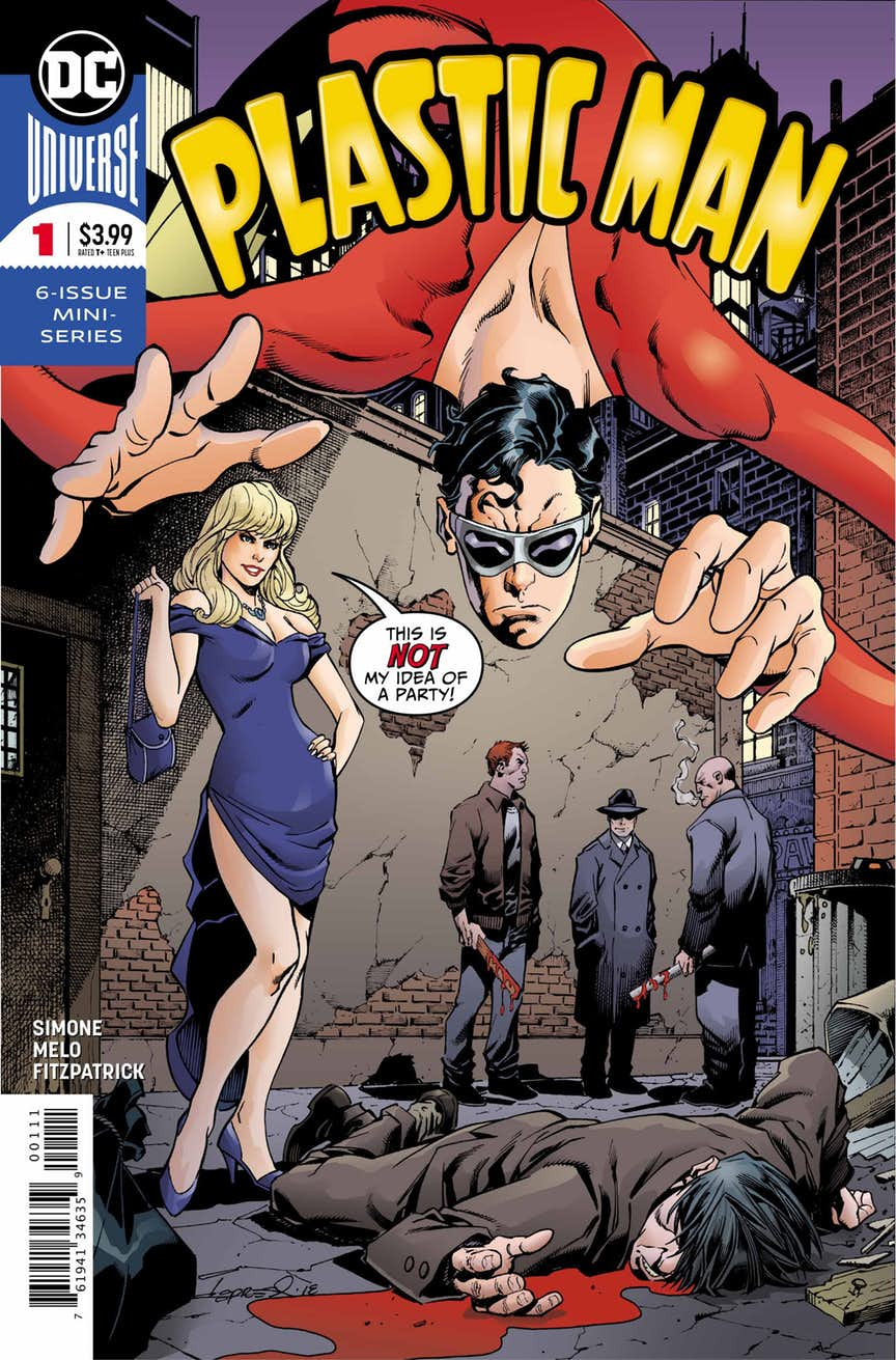 Plastic Man #1, copertina di Aaron Lopresti