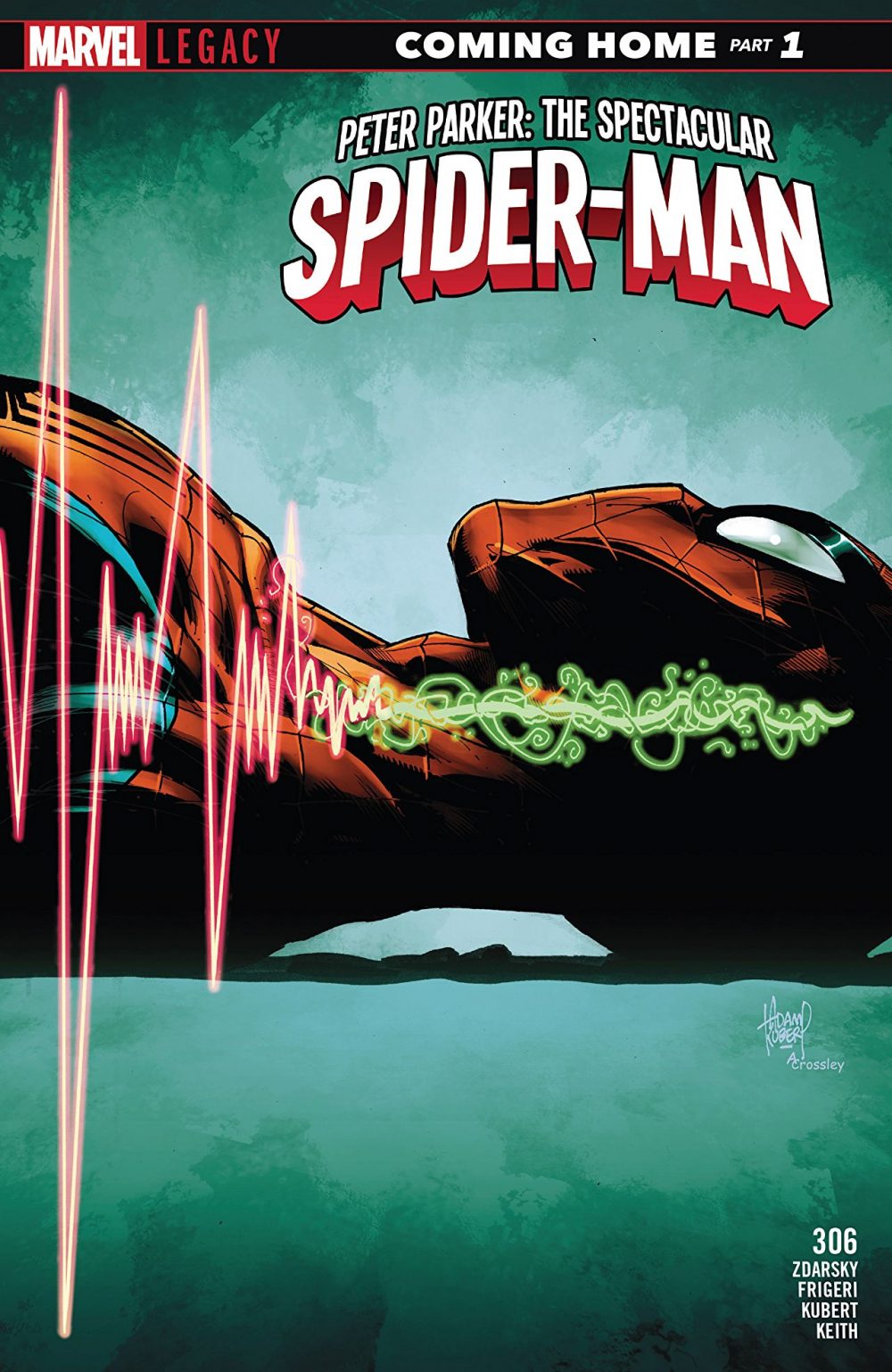 Peter Parker: The Spectacular Spider-Man #306, copertina di Adam Kubert