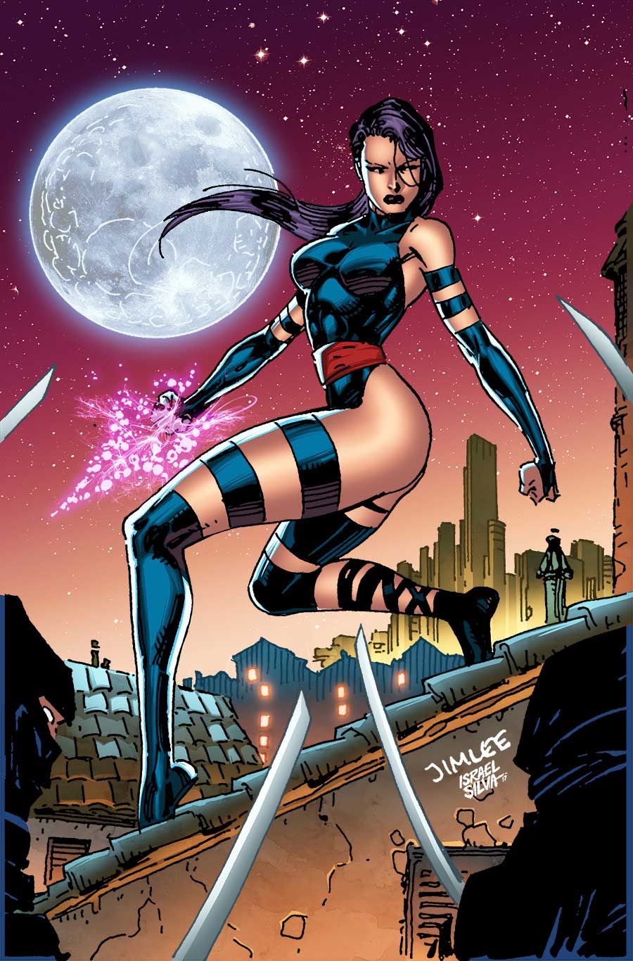 Psylocke, illustrazione di Jim Lee