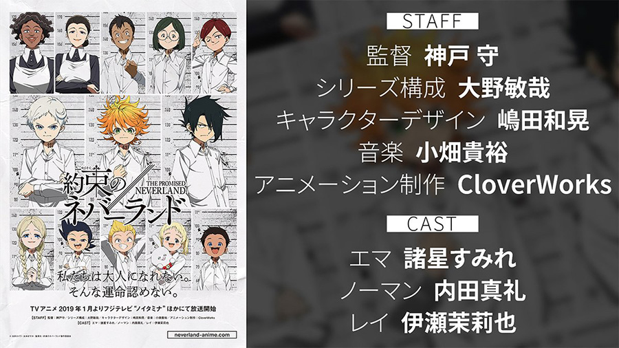 The Promised Neverland, staff anime