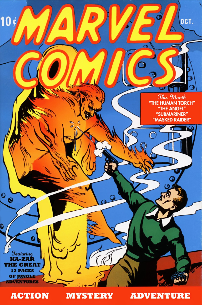 Marvel Comics (agosto 1939), copertina di Frank Paul