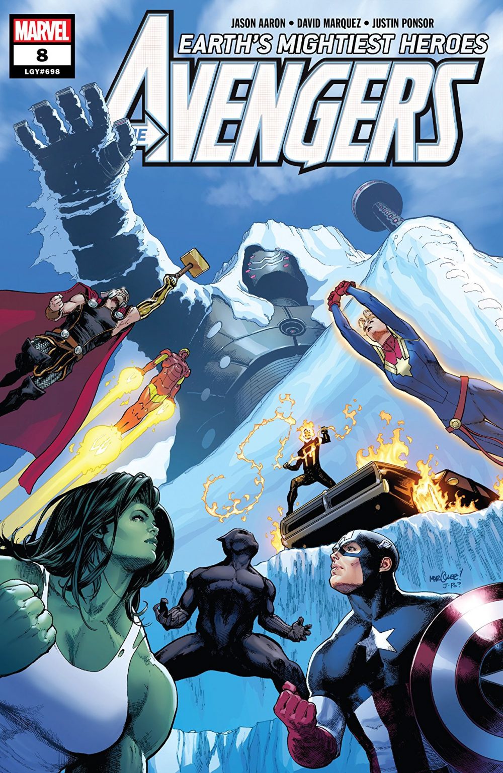 Avengers #8, copertina di David Marquez