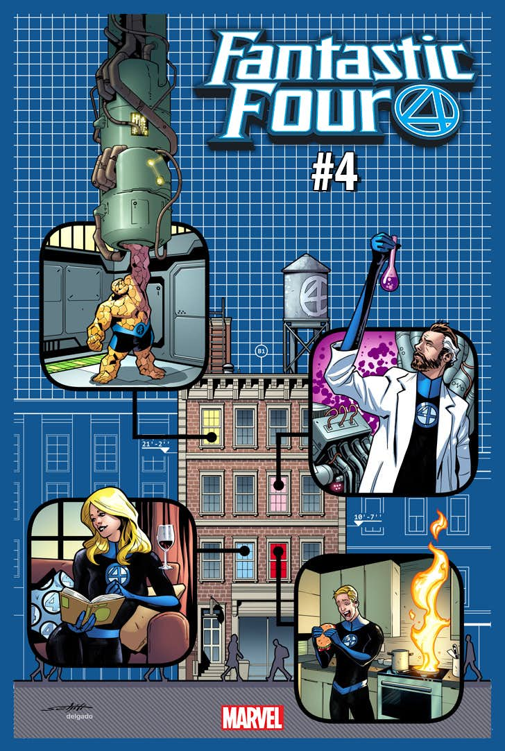 Fantastic Four #4, variant cover di Valerio Schiti