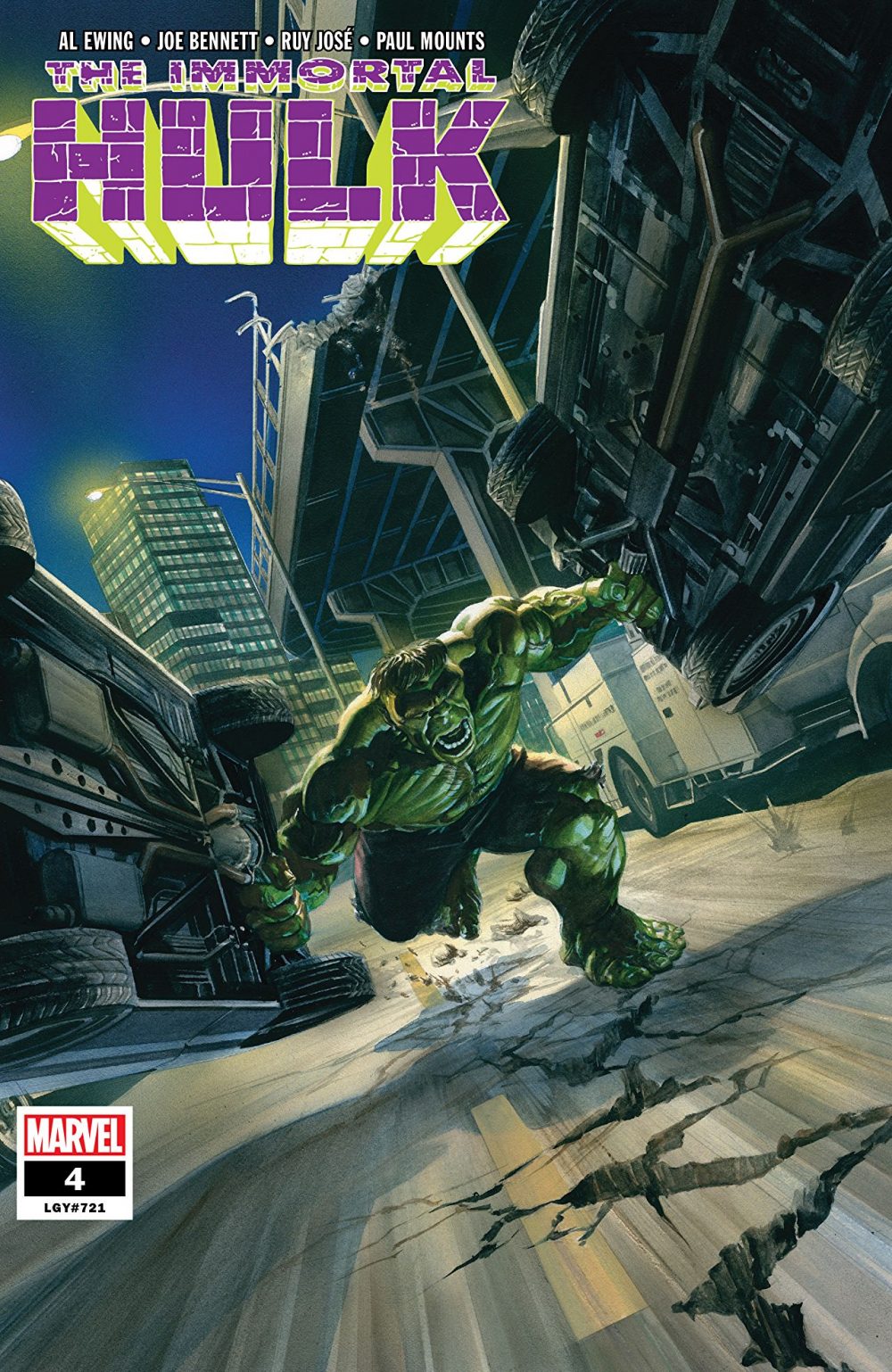 Immortal Hulk #4, copertina di Alex Ross