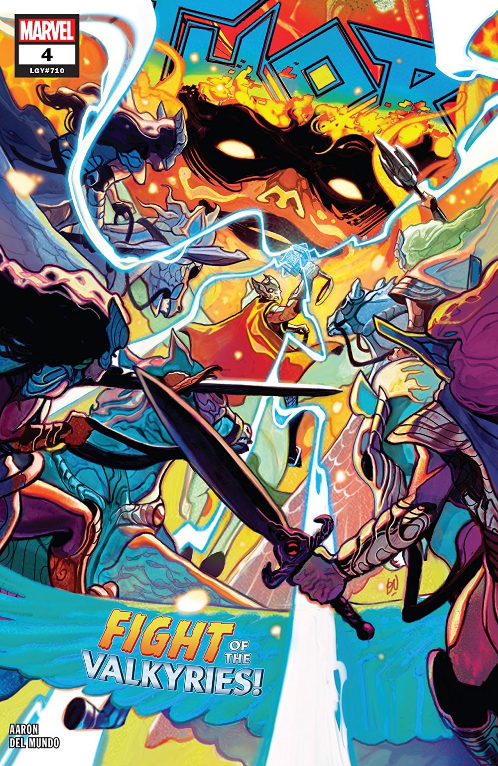 Thor #4, copertina di Mike Del Mundo