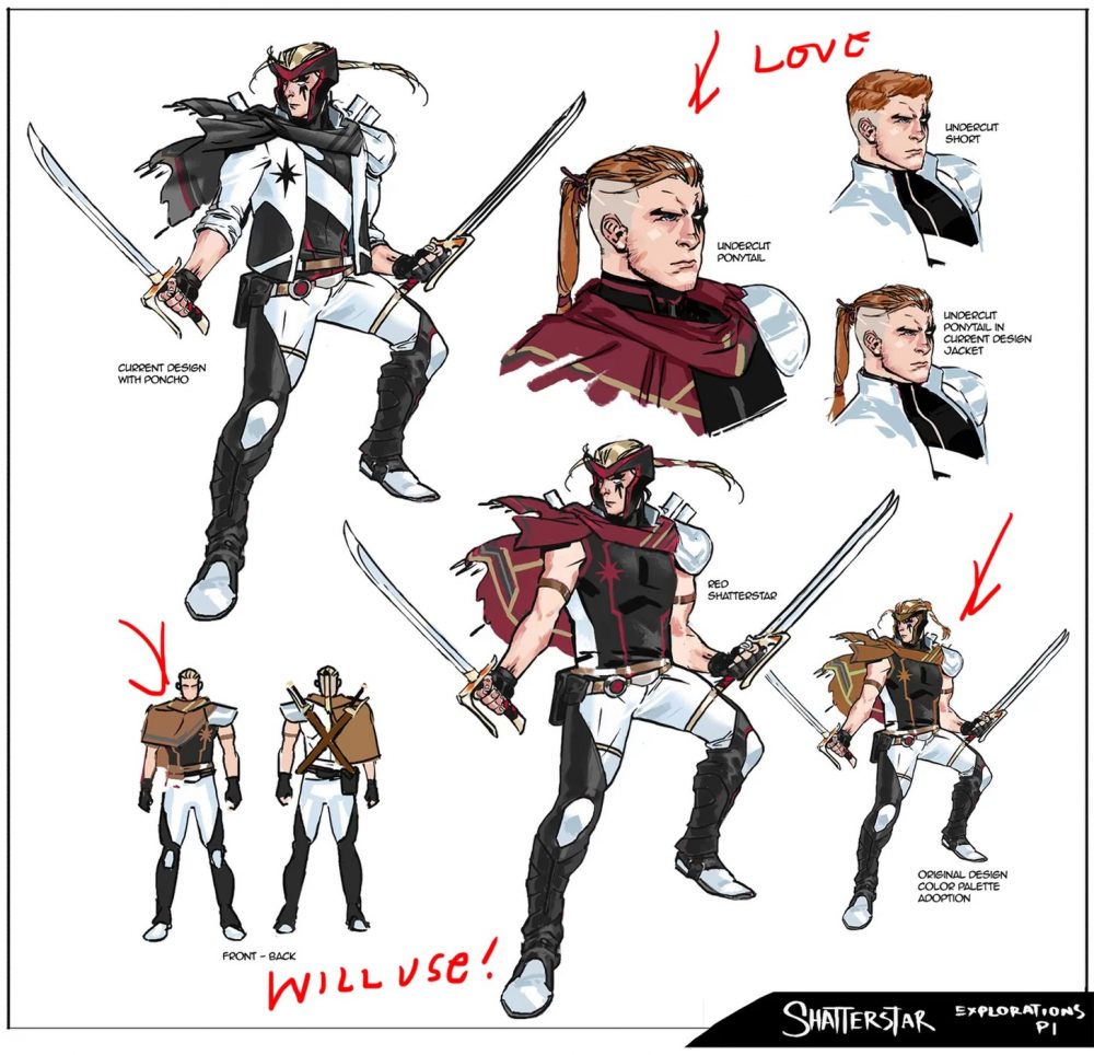 Shatterstar, character design