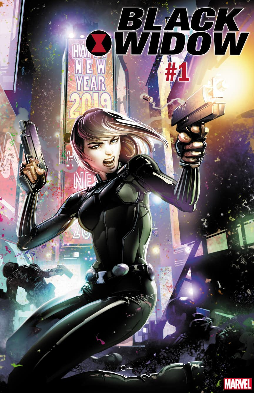 Black Widow #1, copertina di Clayton Crain