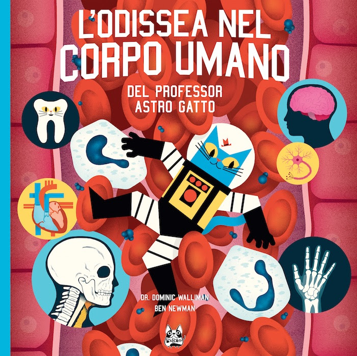 L’odissea nel corpo umano del professor Astro Gatto, copertina di Dominic Walliman