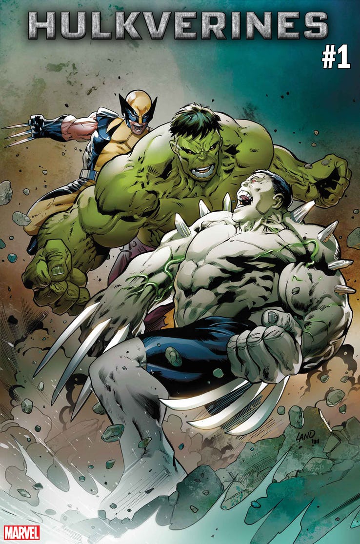 Hulkverines #1, copertina di Greg Land