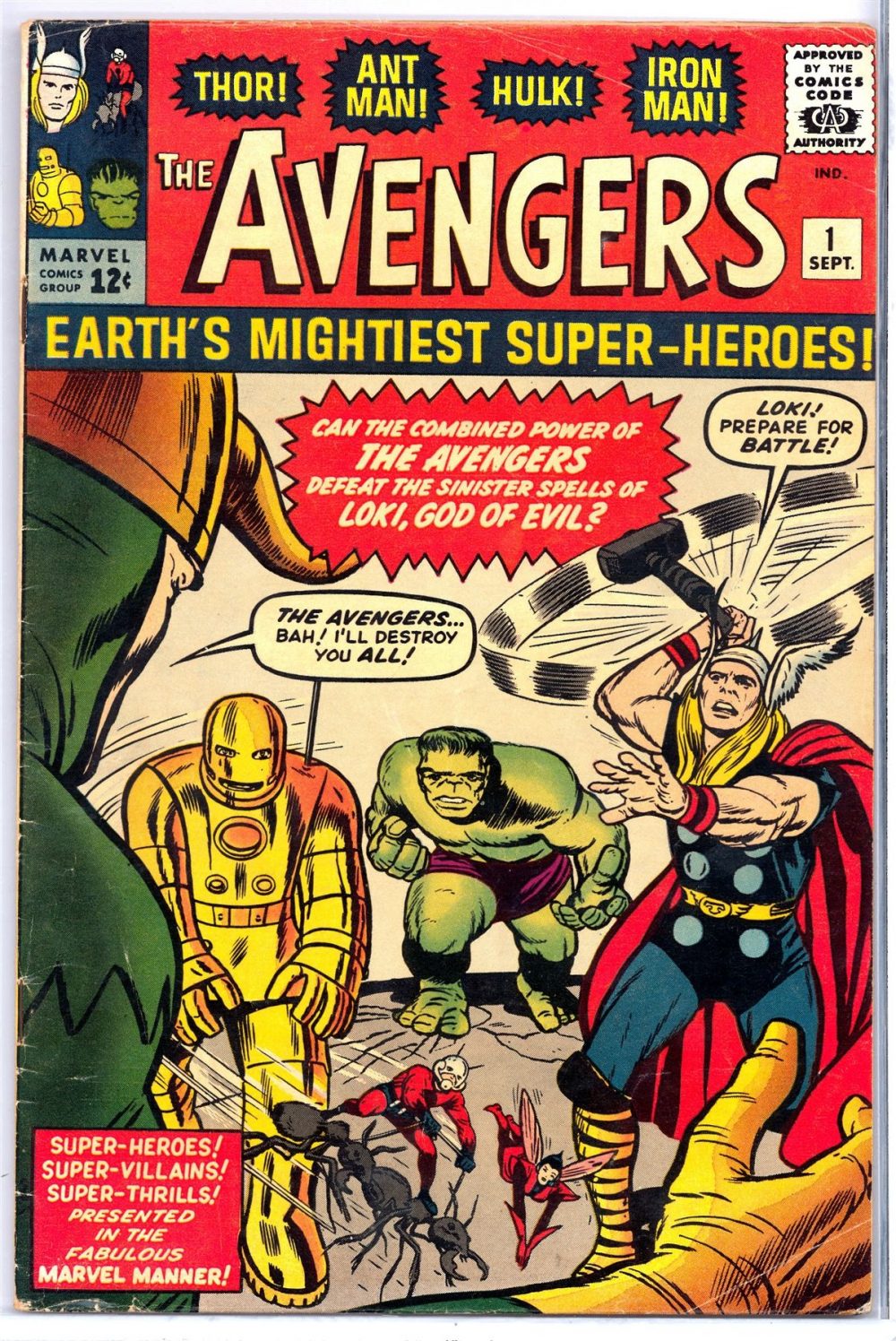 Avengers #1, copertina di Jack Kirby