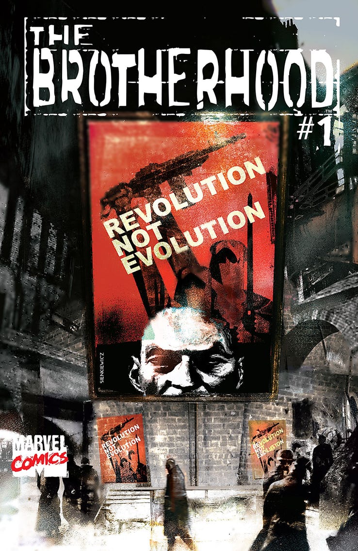 Brotherhood #1, copertina di Bill Sienkiewicz