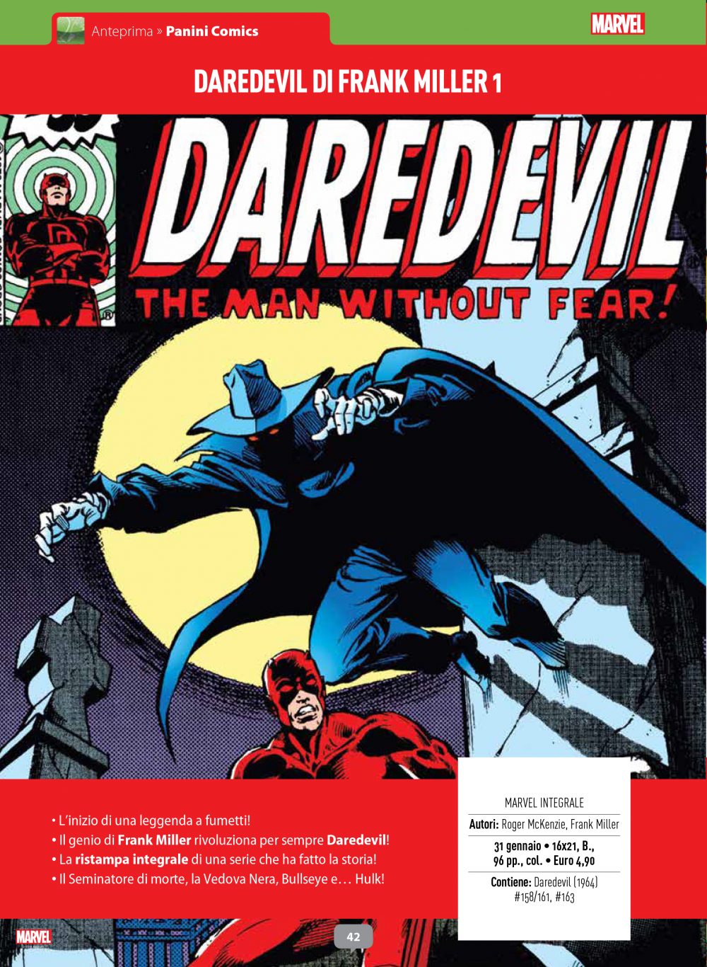 Daredevil di Frank Miller su Anteprima