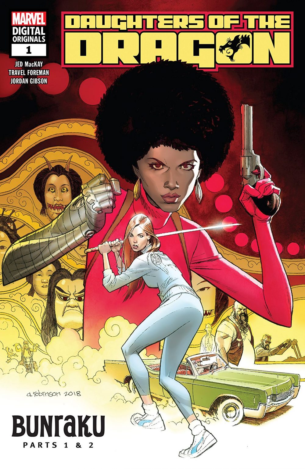 Daughters of the Dragon #1, copertina di Andrew Robinson