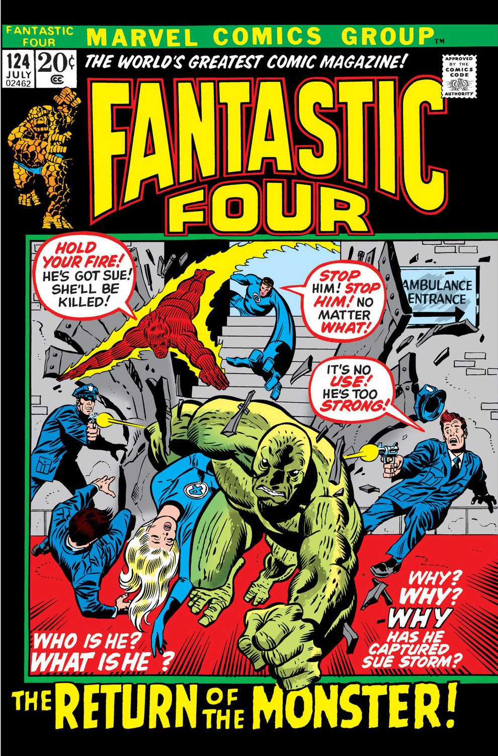 Fantastic Four #124, copertina di John Buscema 