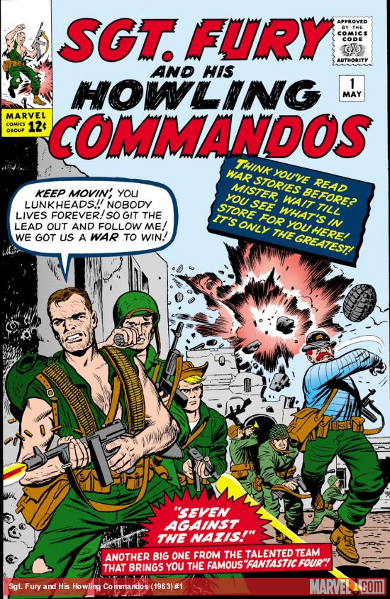 Sgt. Fury and his Howling Commandos #1, copertina di Jack Kirby