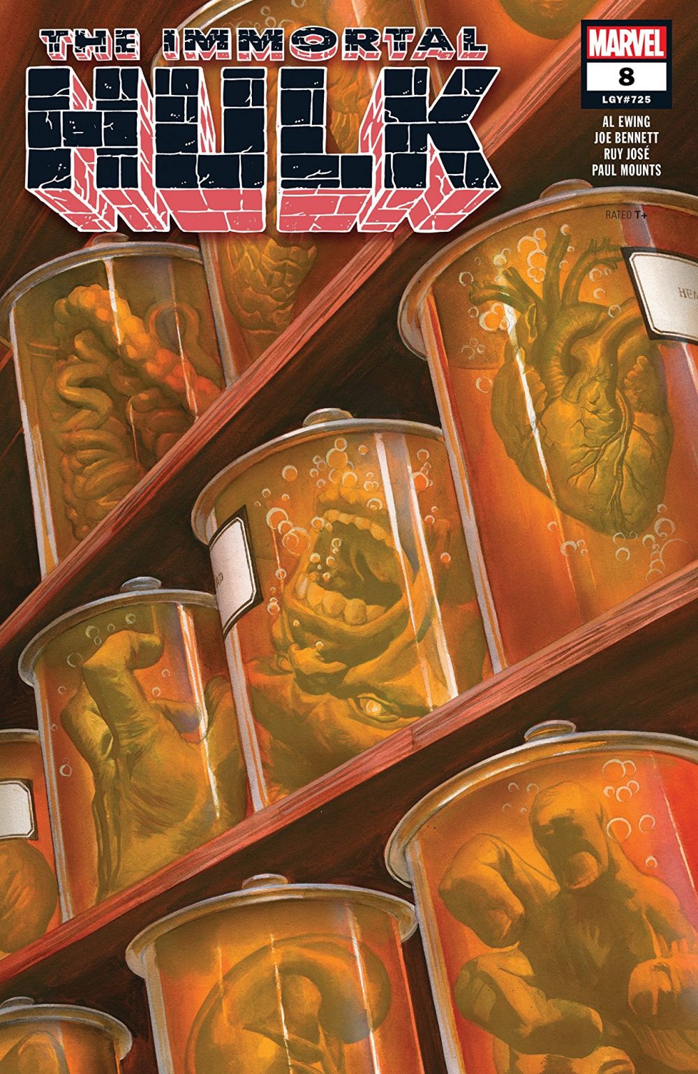 Immortal Hulk #8, copertina di Alex Ross