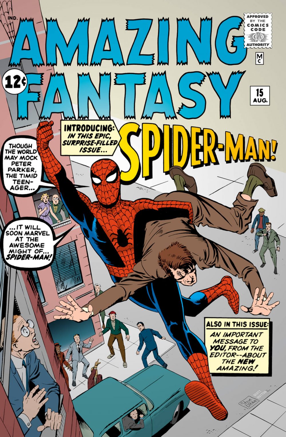 Amazing Fantasy #15, copertina di Steve Ditko