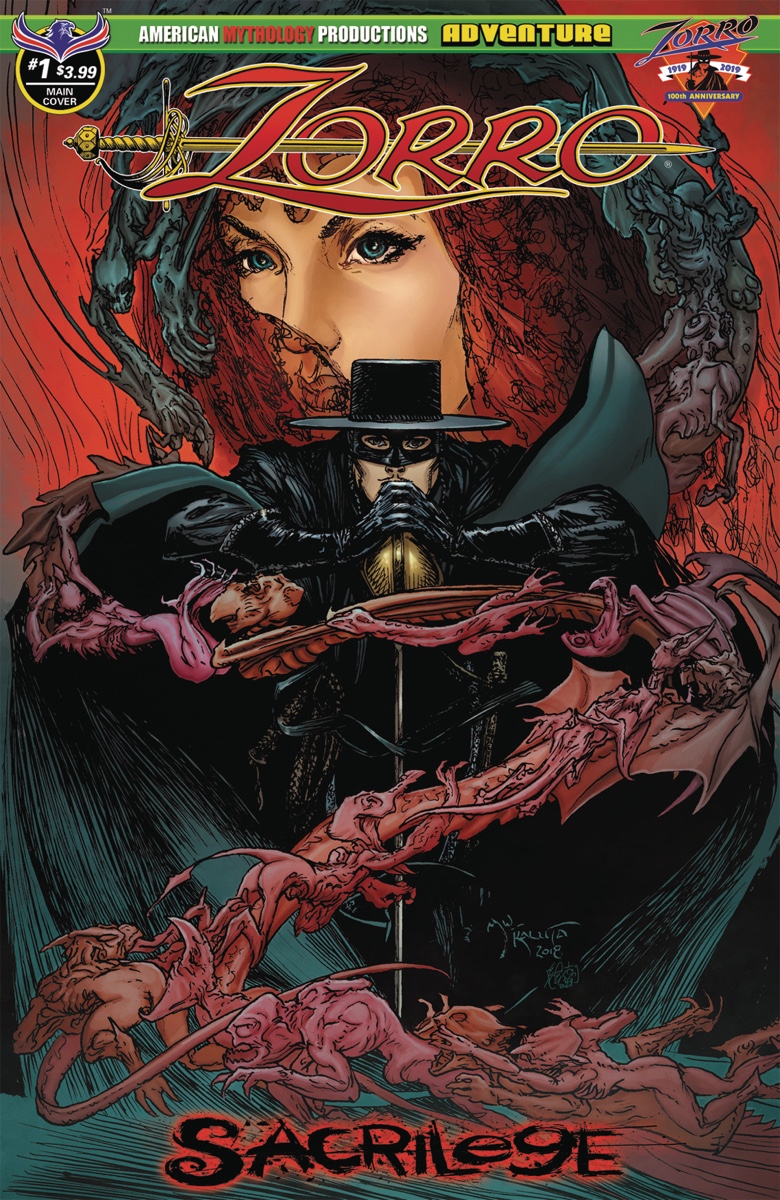 Zorro: Sacrilege #1, copertina di Michael Kaluta